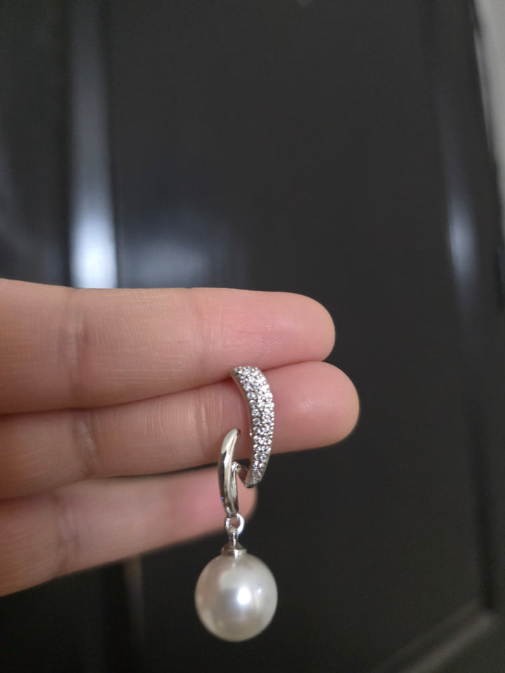 Pearl Cascade Twist Earrings