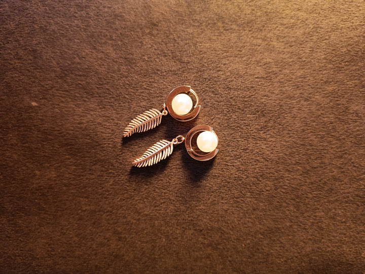 Shimmer Leaf Earrings