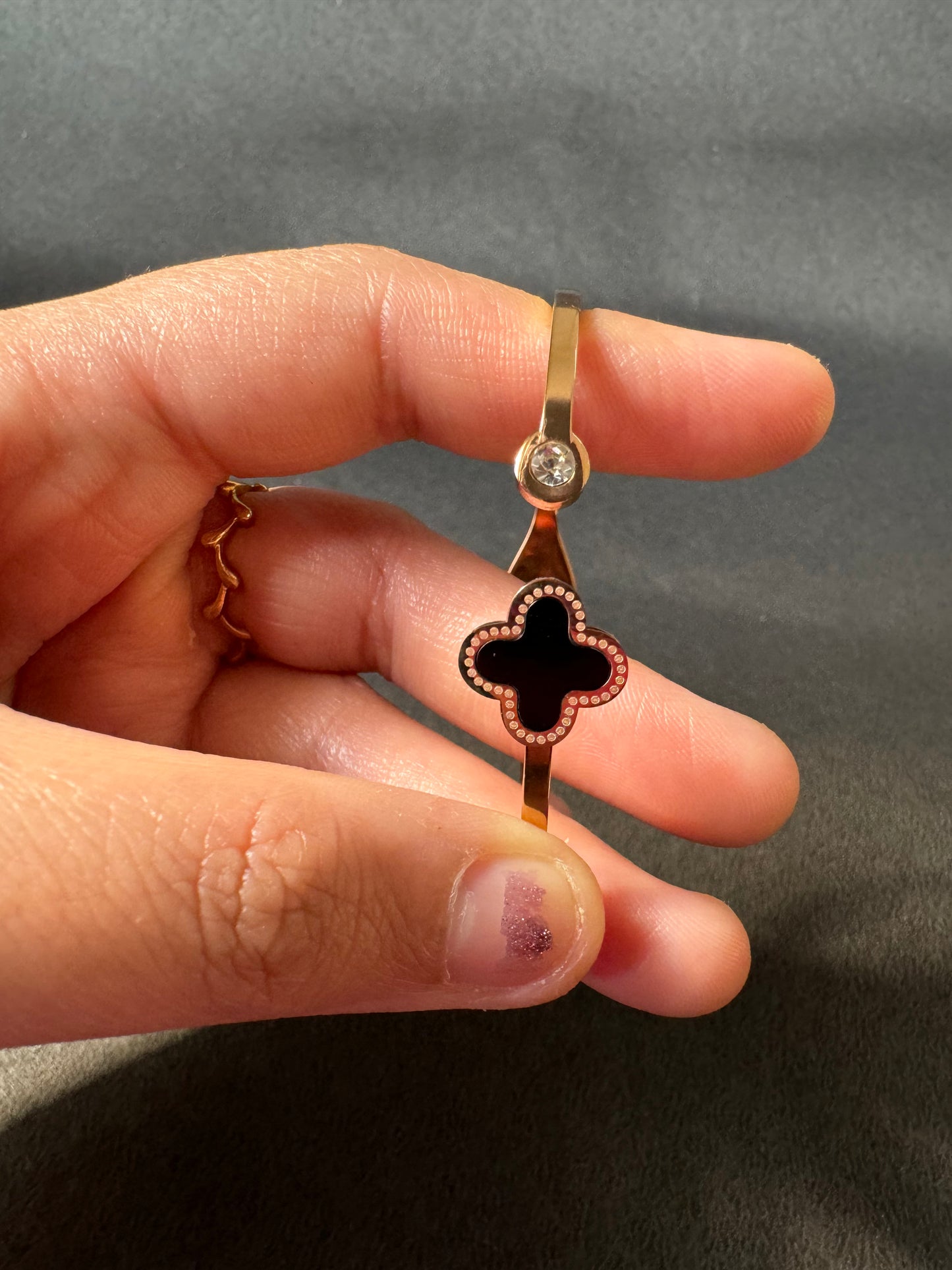 Midnight Clover Bracelet