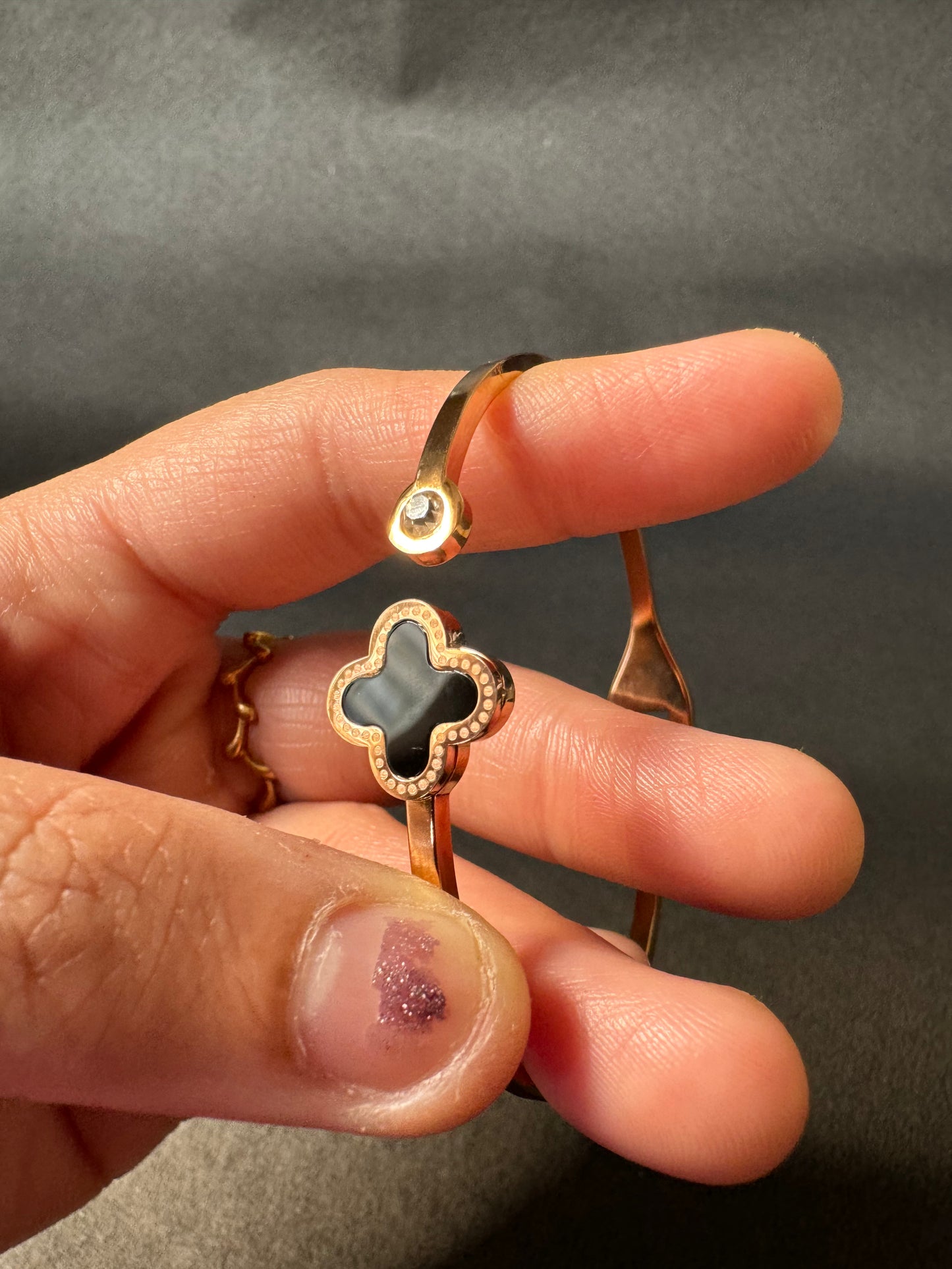 Midnight Clover Bracelet