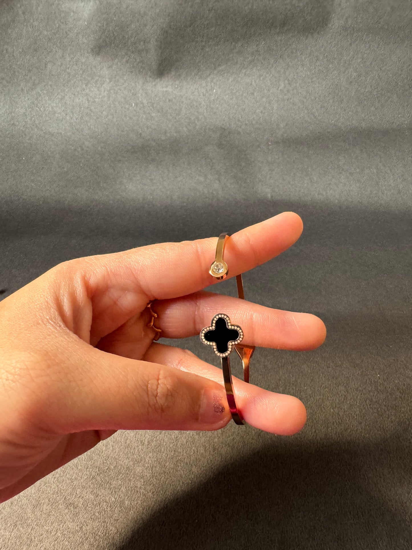 Midnight Clover Bracelet
