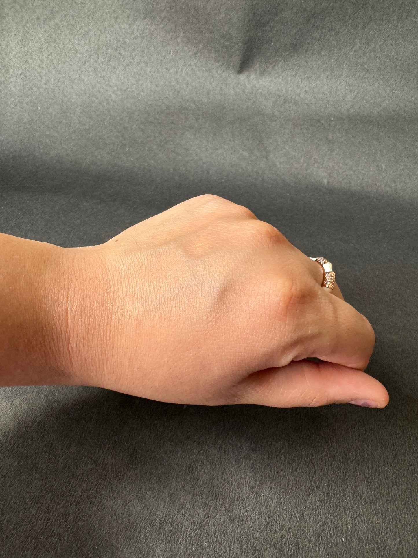 White Orchid Band Ring
