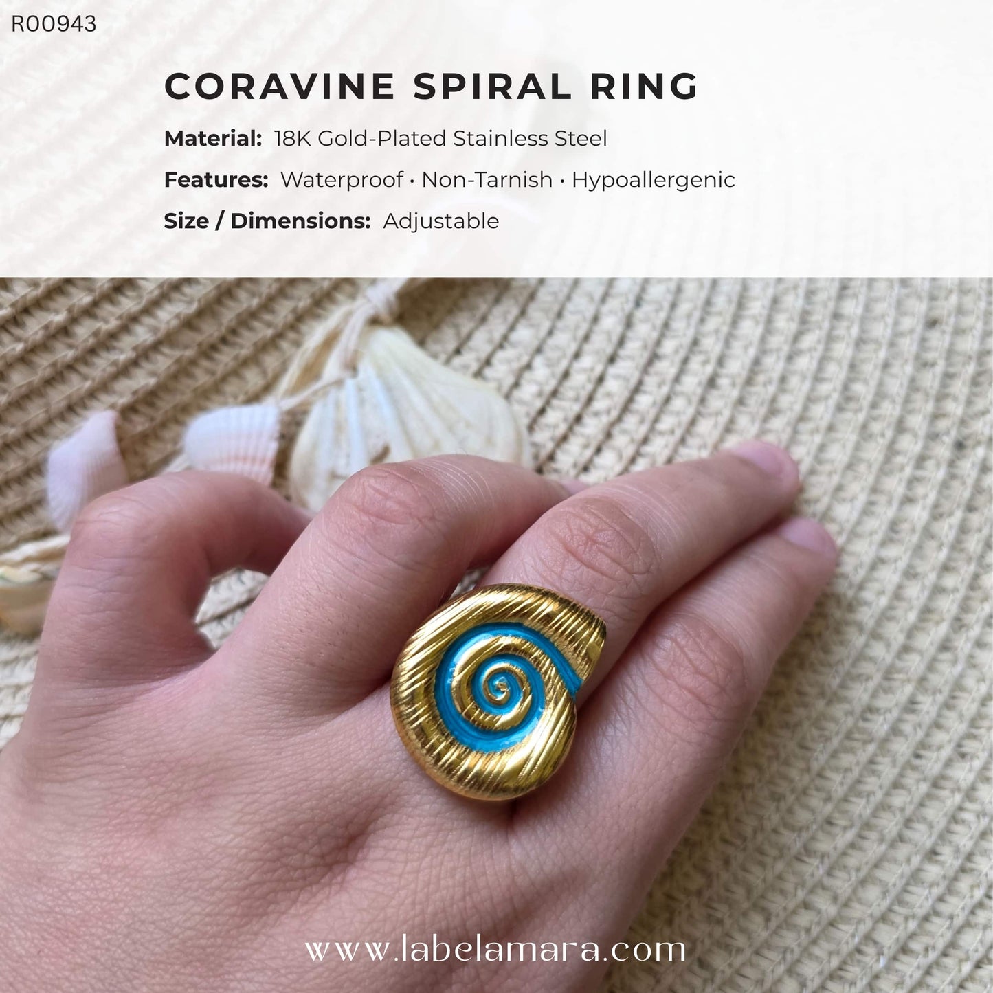 Coravine Spiral Ring
