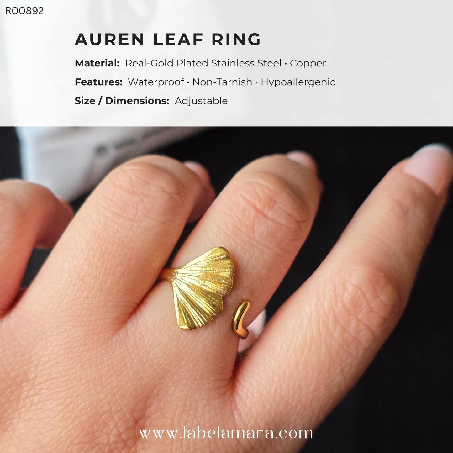 Auren Leaf Ring