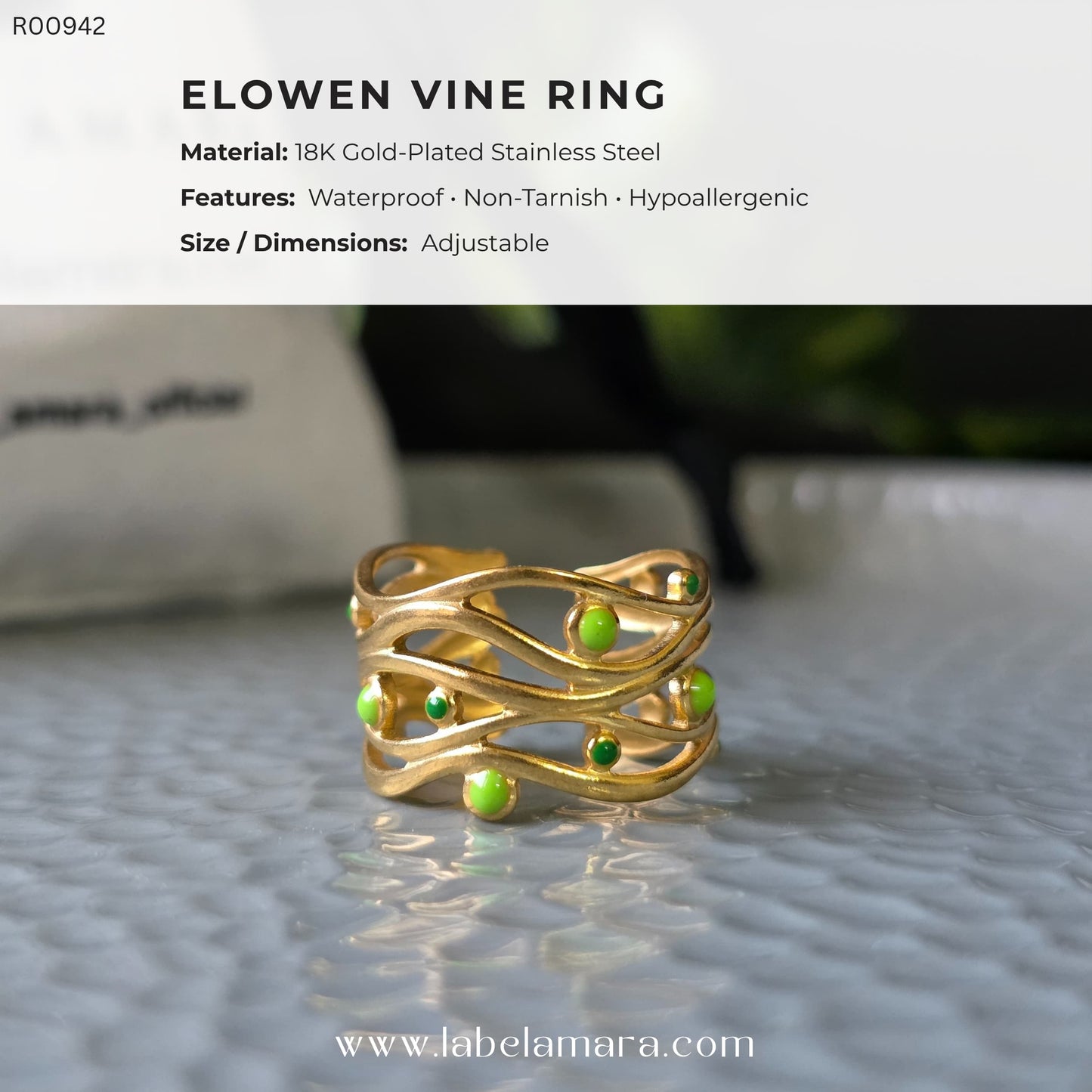 Elowen Vine Ring