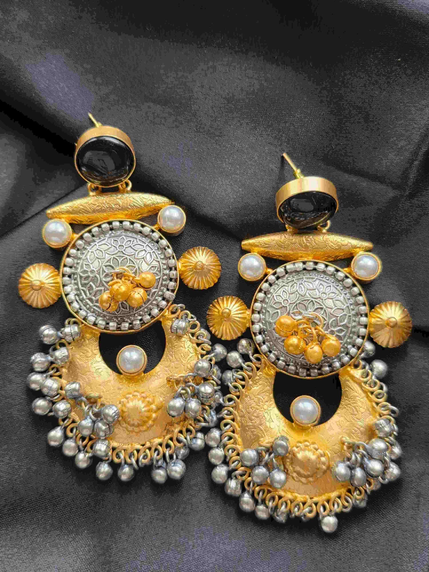 Aarunya Dual-Tone Statement Chandbalis
