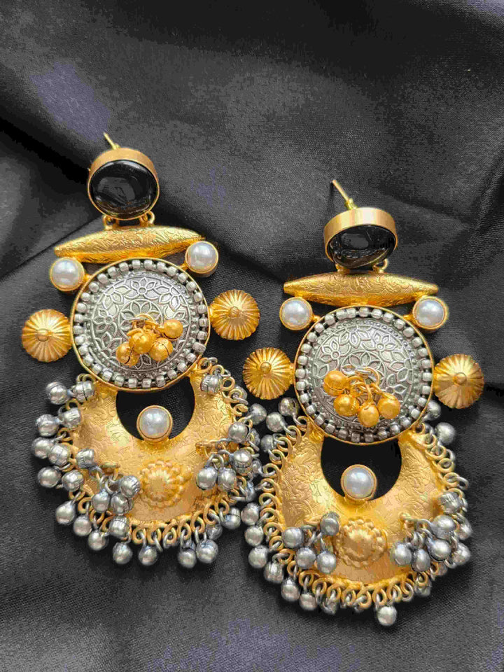 Aarunya Dual-Tone Statement Chandbalis