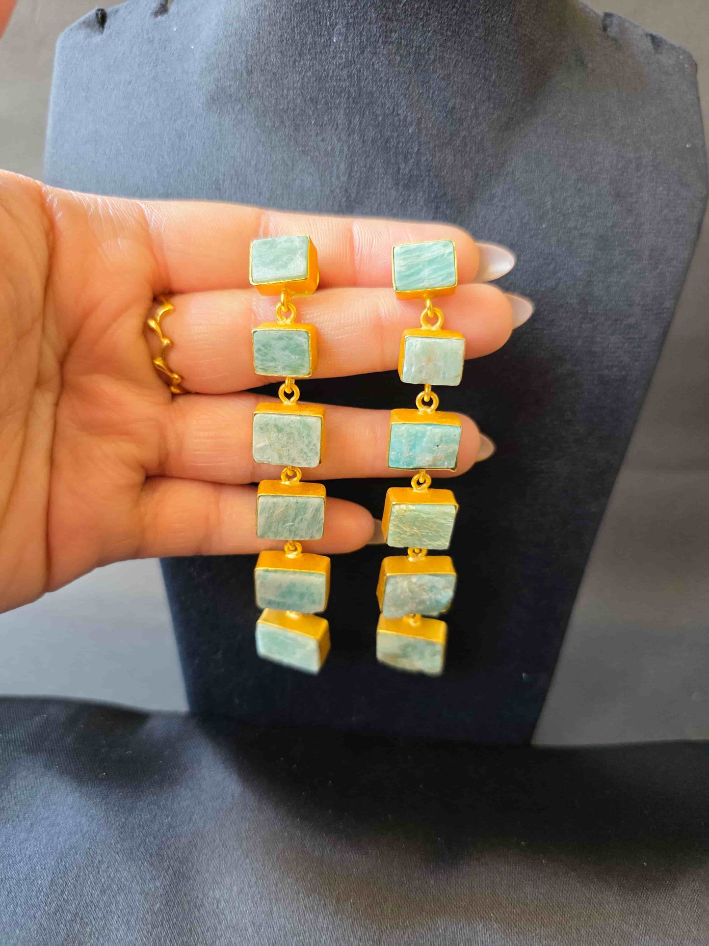 Aarohi Amazonite Earrings