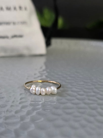 Inara Stacked Pearl Ring