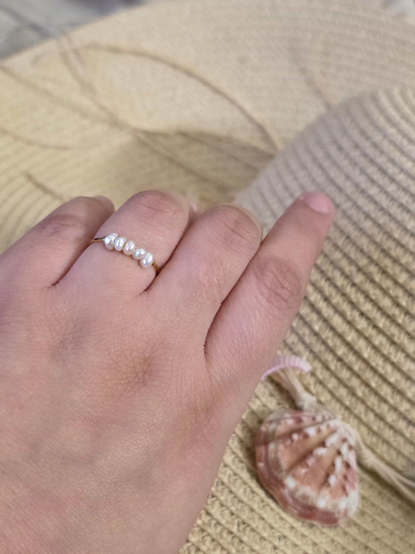 Inara Stacked Pearl Ring