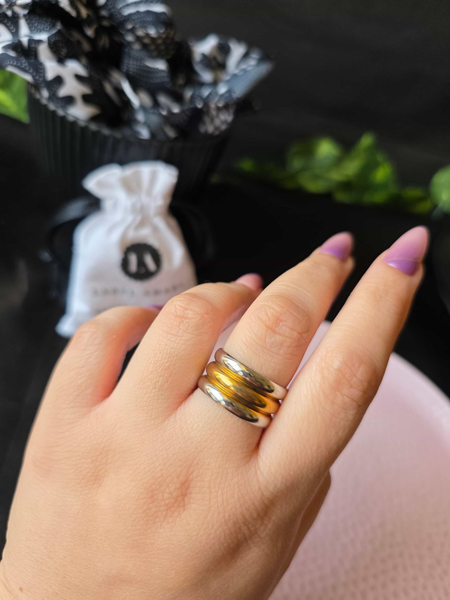 Aurex Trio Band Ring