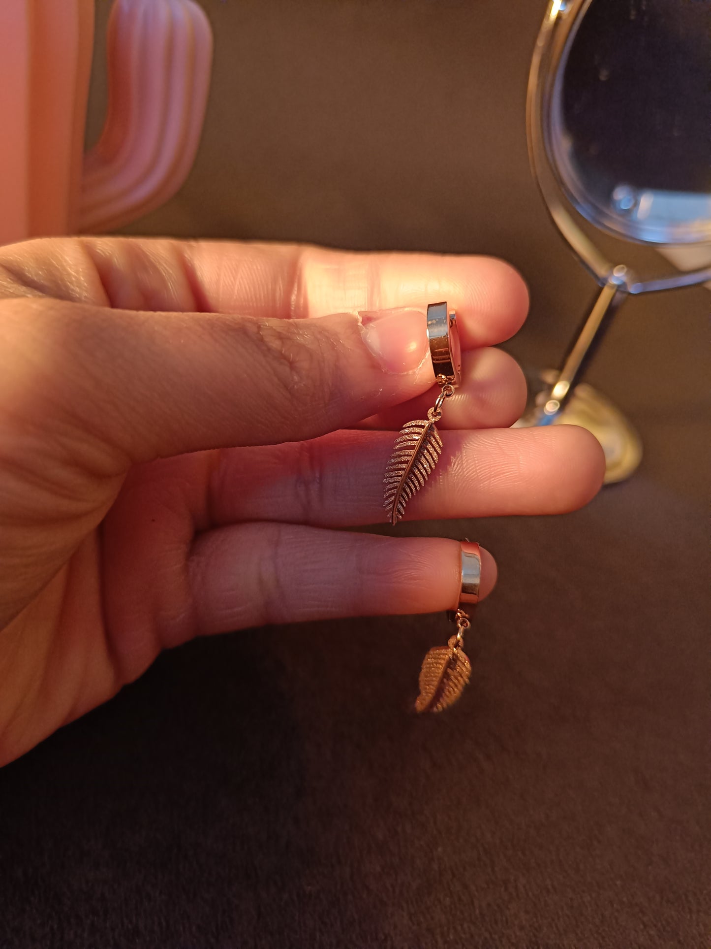 Shimmer Leaf Earrings