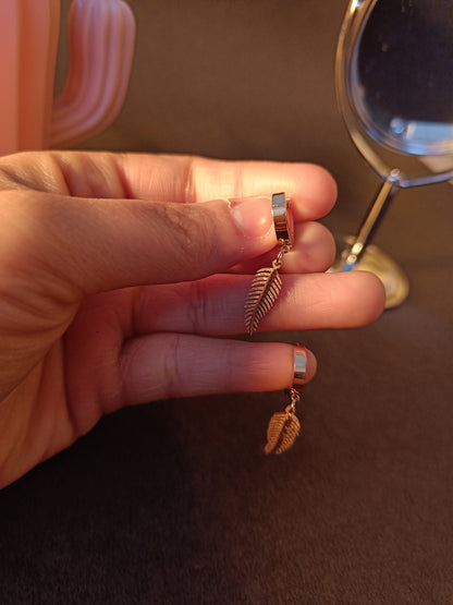 Shimmer Leaf Earrings