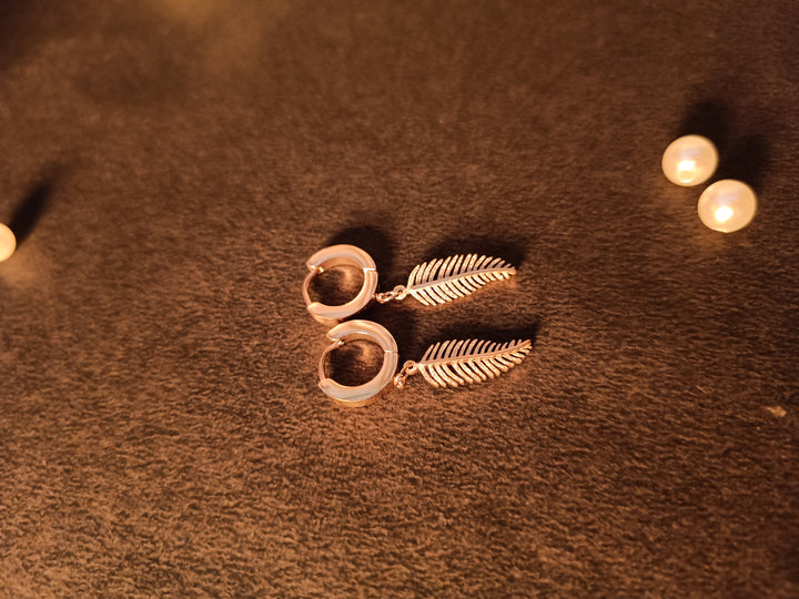 Shimmer Leaf Earrings