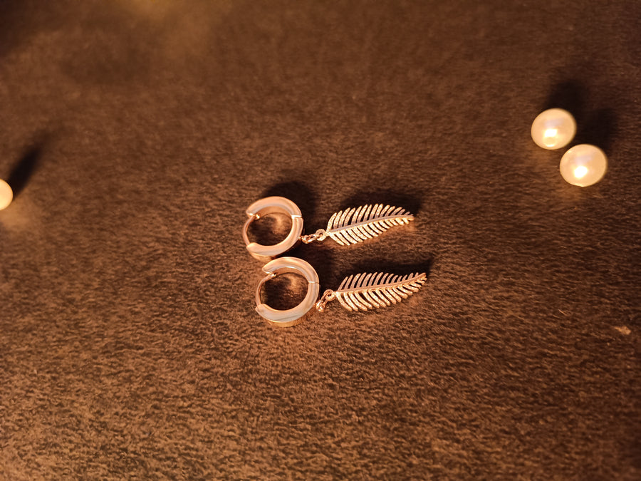 Shimmer Leaf Earrings