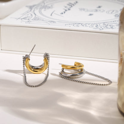 Noirlink Chain Hoops