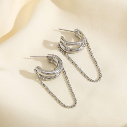 Noirlink Chain Hoops