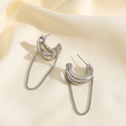 Noirlink Chain Hoops