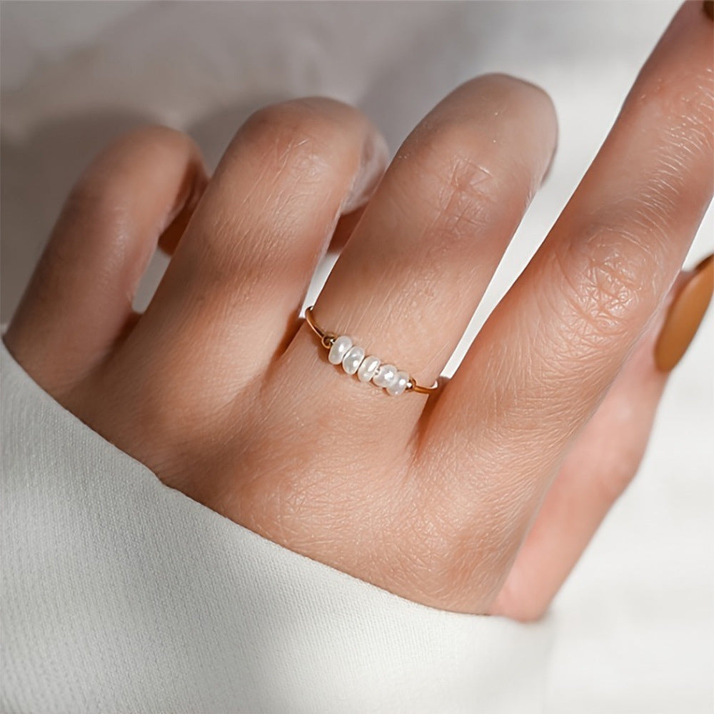 Inara Stacked Pearl Ring