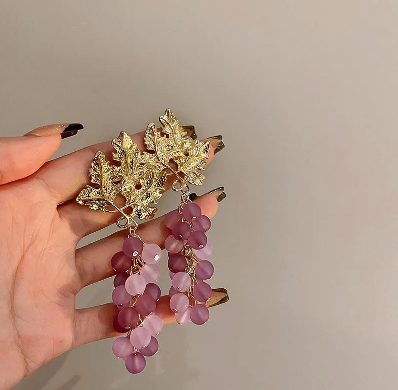 Vionelle Grape Drop Earrings