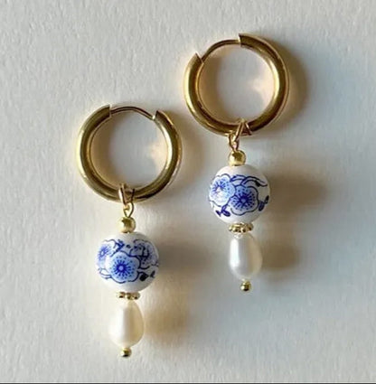 Linyra Porcelain Drop Earrings