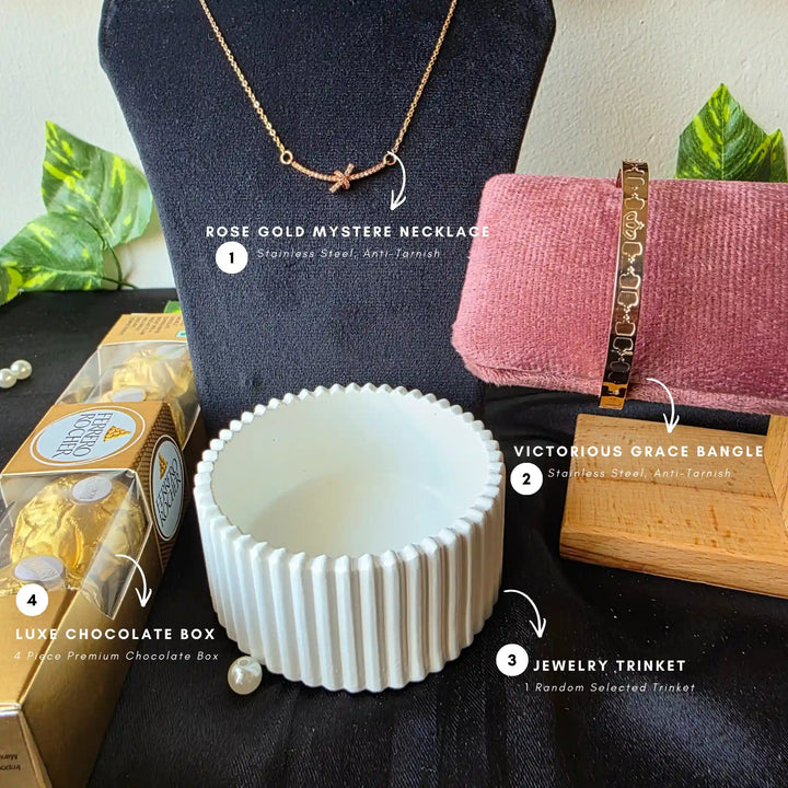 Valentine Luxe Rose Gold Jewellery Hamper