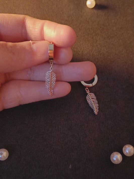 Shimmer Leaf Earrings