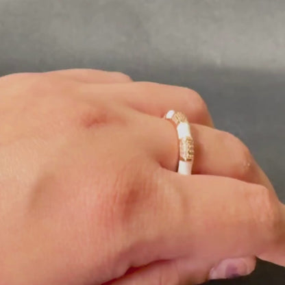 White Orchid Band Ring