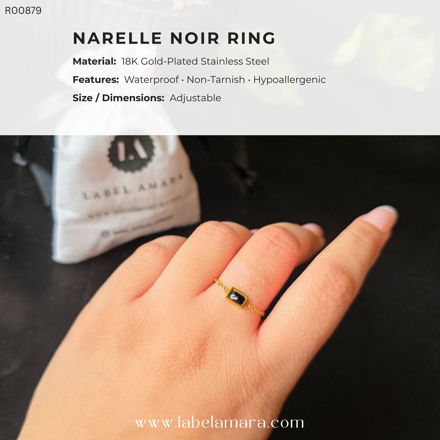 Narelle Noir Ring