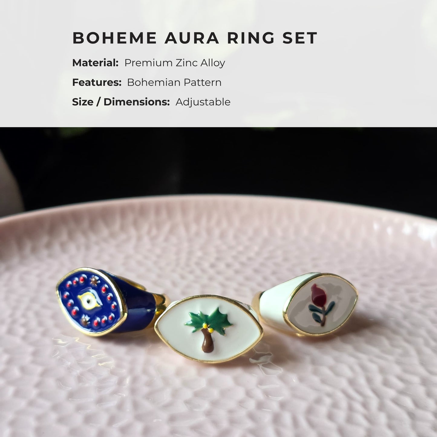 Boheme Aura Ring Set