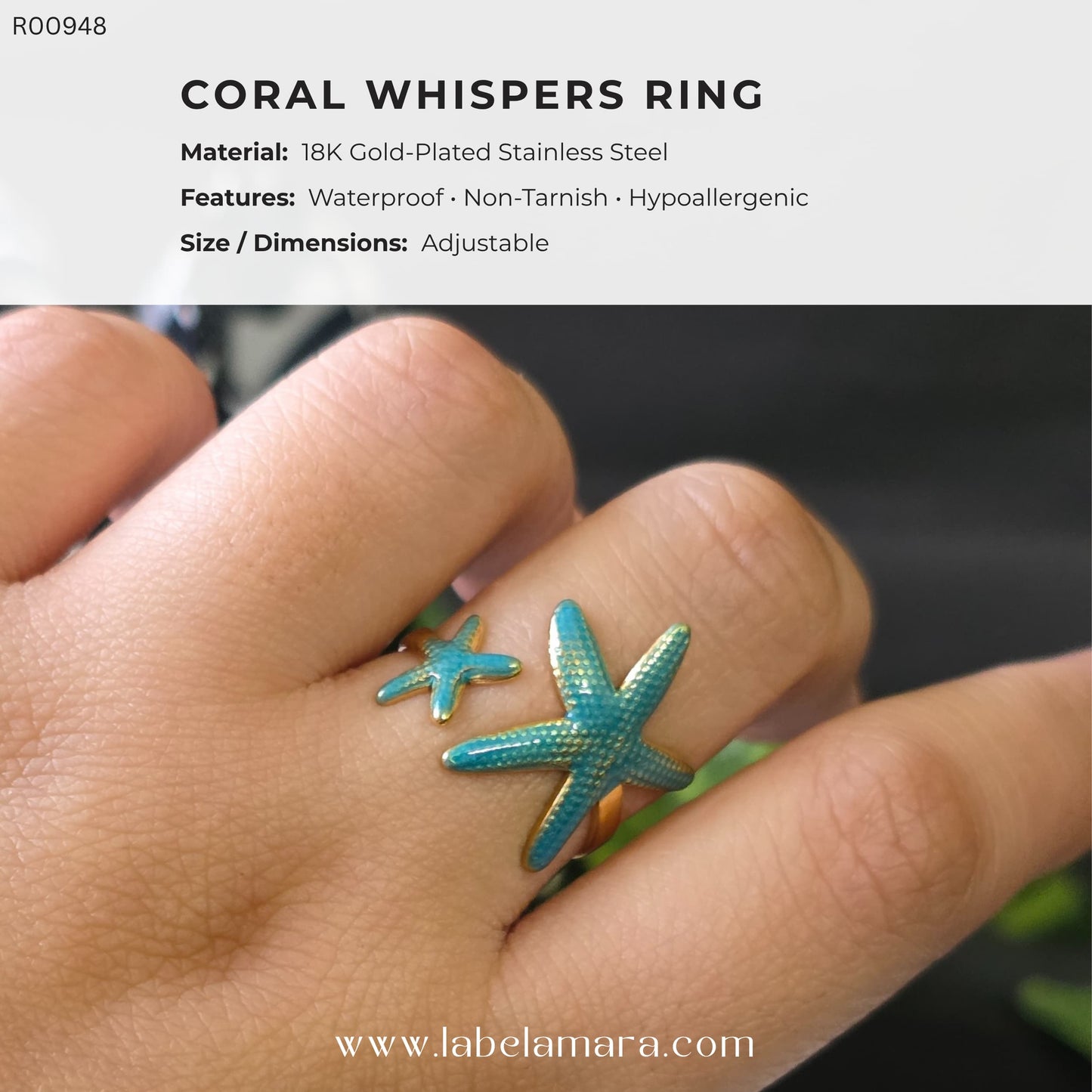 Coral Whispers Ring